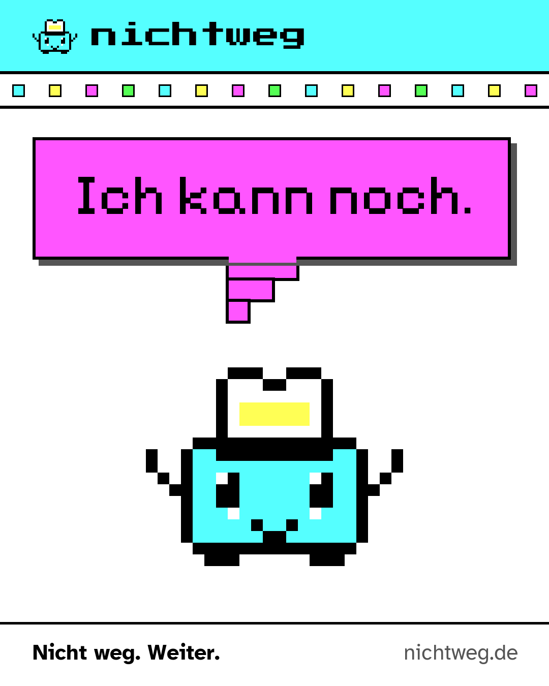 Ein Pixel-Toaster sagt: Ich kann noch.